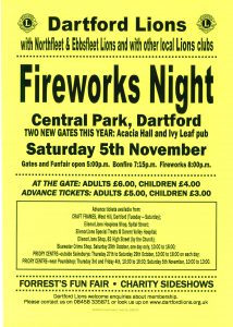 Dartford Fireworks Night 2016